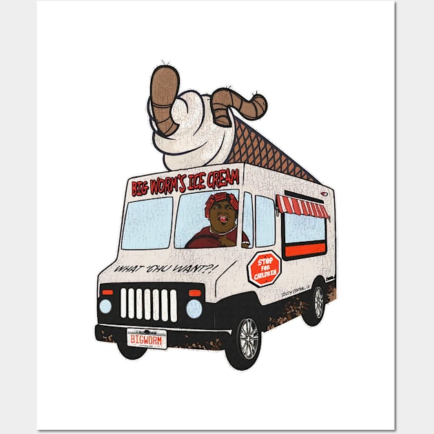 Big Worms Ice Cream Truck Wall Art by GWCVFG